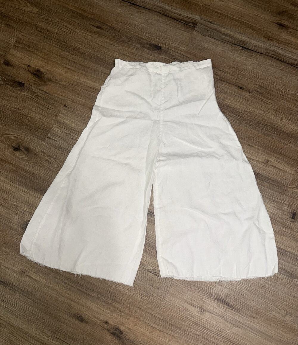 Bryn Walker Pants Women Extra Large White Linen Wide Leg Beachy Lagenlook USA